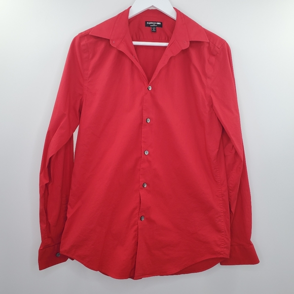 Express Other - Express 1MX Modern Fit Button Down Shirt Red Men's